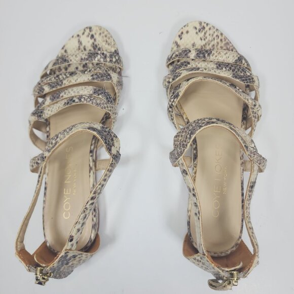 Coye Nokes Newyork  Brown/Grey /women strappy  Open toe Sandal, Size 37 - Picture 10 of 13